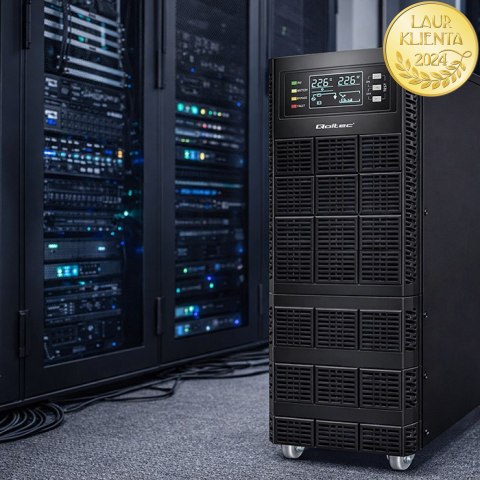 Qoltec Zasilacz awaryjny UPS | 10kVA | 10000W | Power Factor 1.0 | LCD | EPO | USB | On-line