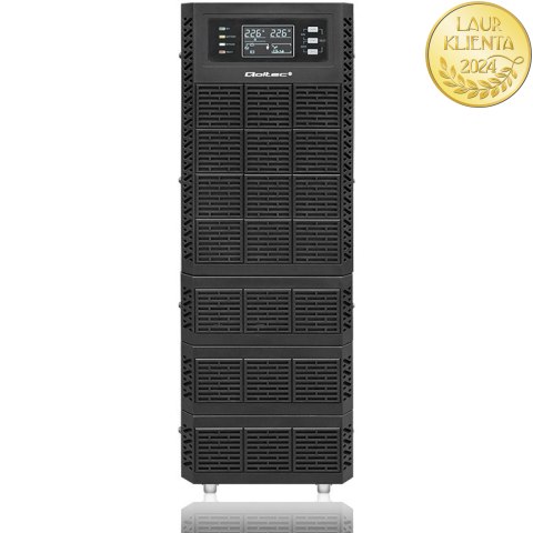 Qoltec Zasilacz awaryjny UPS | 10kVA | 10000W | Power Factor 1.0 | LCD | EPO | USB | On-line