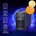 Qoltec Zasilacz awaryjny UPS | 1kVA | 1000W | Power Factor 1.0 | LCD | EPO | USB | On-line