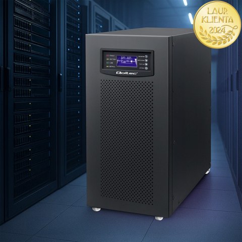 Qoltec Zasilacz awaryjny UPS 3- fazowy | 10kVA | LCD | EPO | USB | SNMP | On-line | High frequency