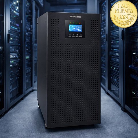 Qoltec Zasilacz awaryjny UPS 3-fazowy | 20kVA | 20kW | LCD | EPO | USB | Power factor 1.0
