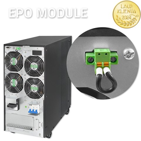 Qoltec Zasilacz awaryjny UPS 3-fazowy | 20kVA | 20kW | LCD | EPO | USB | Power factor 1.0