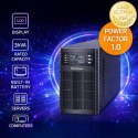 Qoltec Zasilacz awaryjny UPS | 3kVA | 3000W | Power Factor 1.0 | LCD | EPO | USB | On-line