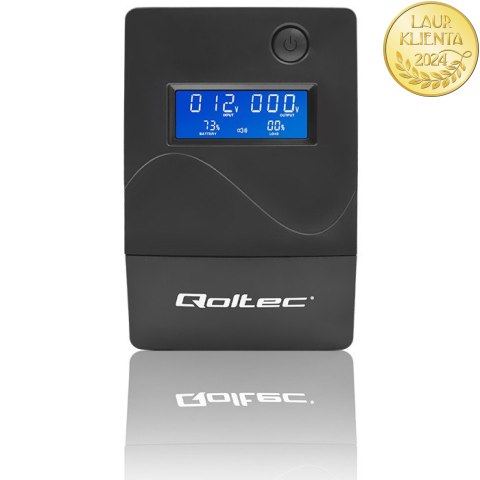 Qoltec Zasilacz awaryjny UPS Line Interactive | Monolith | 1000VA | 600W | LCD | USB | RJ45