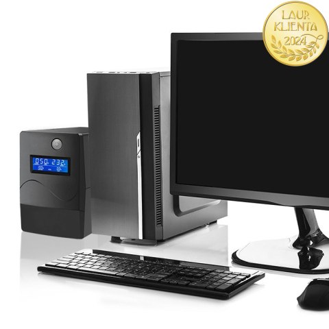 Qoltec Zasilacz awaryjny UPS Line Interactive | Monolith | 1000VA | 600W | LCD | USB | RJ45