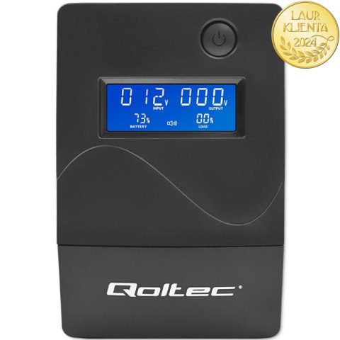 Qoltec Zasilacz awaryjny UPS Line Interactive | Monolith | 1000VA | 600W | LCD | USB | RJ45