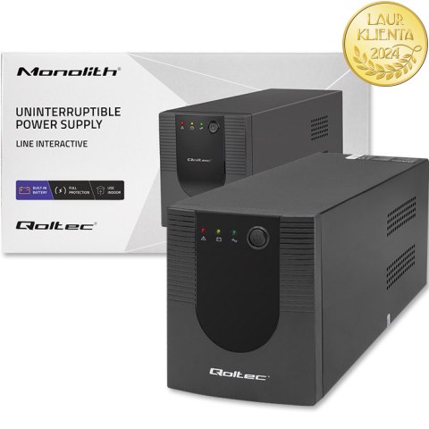 Qoltec Zasilacz awaryjny UPS Line Interactive | Monolith | 1200VA | 720W