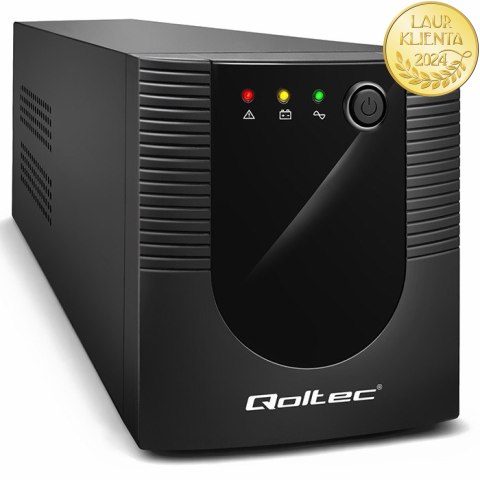 Qoltec Zasilacz awaryjny UPS Line Interactive | Monolith | 2000VA | 1200W | USB | RJ45