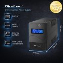 Qoltec Zasilacz awaryjny UPS Line Interactive | Monolith | 650VA | 360W | LCD | USB | RJ45