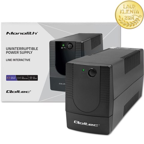 Qoltec Zasilacz awaryjny UPS Line Interactive | Monolith | 850VA | 480W
