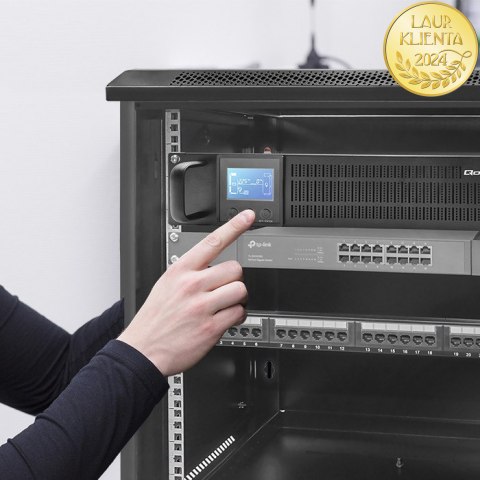 Qoltec Zasilacz awaryjny UPS RACK | 1kVA | 800W | LCD