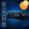 Qoltec Zasilacz awaryjny UPS do RACK | 2KVA | 2000W | Power Factor 1.0 | LCD | EPO | USB | On-line