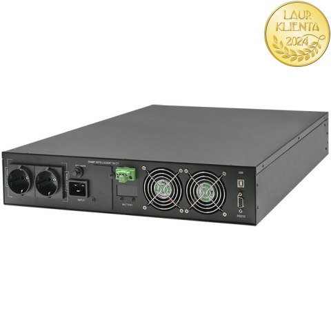 Qoltec Zasilacz awaryjny UPS do RACK | 3kVA | 3000W | Power Factor 1.0 | LCD | EPO | USB | On-line