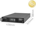 Qoltec Zasilacz awaryjny UPS do RACK | 3kVA | 3000W | Power Factor 1.0 | LCD | EPO | USB | On-line