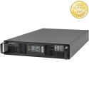 Qoltec Zasilacz awaryjny UPS do RACK | 3kVA | 3000W | Power Factor 1.0 | LCD | EPO | USB | On-line