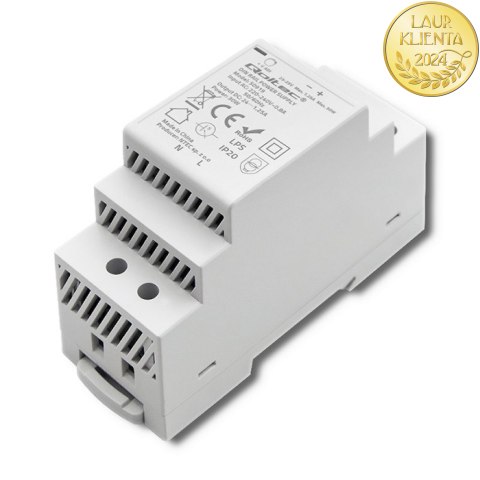 Qoltec Zasilacz na szynę DIN | 30W | 24V | 1.25A | Szary
