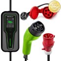 Qoltec Adapter siłowy do ładowarek EV | gniazdo CEE 16A 5P | Przejściówka 400V na SCHUKO 230V | max 16A | 3.5 kW
