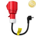 Qoltec Adapter siłowy do ładowarek EV | gniazdo CEE 16A 5P | Przejściówka 400V na SCHUKO 230V | max 16A | 3.5 kW