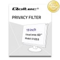 Qoltec Filtr prywatyzujący RODO 19" | 5:4 | Ochrona wzroku | do monitora