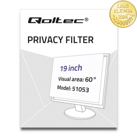Qoltec Filtr prywatyzujący RODO 19" | 5:4 | Ochrona wzroku | do monitora