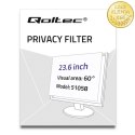 Qoltec Filtr prywatyzujący RODO 23.6" | 16:9 | Ochrona wzroku | Panoramiczny