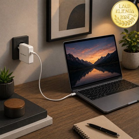 Qoltec Ładowarka Super Fast Power Delivery 96W | USB-C 3.0 | 5-20V | 3-4.8A | Laptop | Mcbook | Smartfon