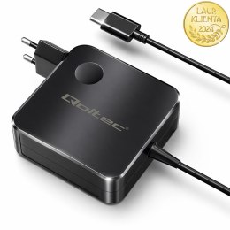 Qoltec Ładowarka sieciowa GaN Super Fast 100W | USB-C PD | 5-20V | 3-5A | Laptop | MacBook | Smartfon | kabel 1.8m