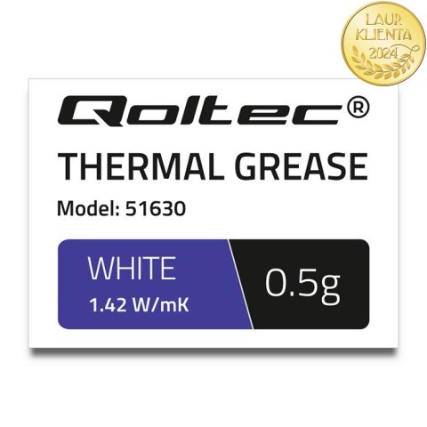 Qoltec Pasta termoprzewodząca 1.42 W/m-K | 0.5g | Biała