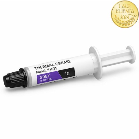 Qoltec Pasta termoprzewodząca 2.5 W/m-K | 1g | Szara