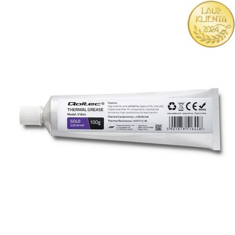 Qoltec Pasta termoprzewodząca 3.05 W/m-K | 100g | Złota