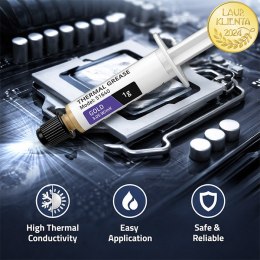 Qoltec Pasta termoprzewodząca 3.05 W/m-K | 1g | Złota