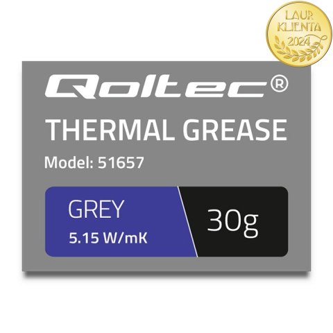 Qoltec Pasta termoprzewodząca 5.15 W/m-K | 30g | Szara