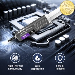 Qoltec Pasta termoprzewodząca 5.15 W/m-K | 5g | Szara