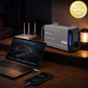 Qoltec Przetwornica napięcia Pure Sine Wave | 12V na 230V | 1000/2000W | LCD | USB | USB-C | Kompatybilna z LiFePO4 GEL AGM