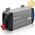 Qoltec Przetwornica napięcia Pure Sine Wave | 12V na 230V | 1000/2000W | LCD | USB | USB-C | Kompatybilna z LiFePO4 GEL AGM