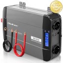 Qoltec Przetwornica napięcia Pure Sine Wave | 12V na 230V | 1500/3000W | LCD | USB | USB-C | Kompatybilna z LiFePO4 GEL AGM