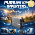 Qoltec Przetwornica napięcia Pure Sine Wave | 12V na 230V | 1500/3000W | LCD | USB | USB-C | Kompatybilna z LiFePO4 GEL AGM