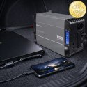 Qoltec Przetwornica napięcia Pure Sine Wave | 12V na 230V | 3000/6000W | LCD | USB | USB-C | Kompatybilna z LiFePO4 GEL AGM