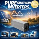Qoltec Przetwornica napięcia Pure Sine Wave | 24V na 230V | 5000/10000W | USB | Kompatybilna z LiFePO4 GEL AGM