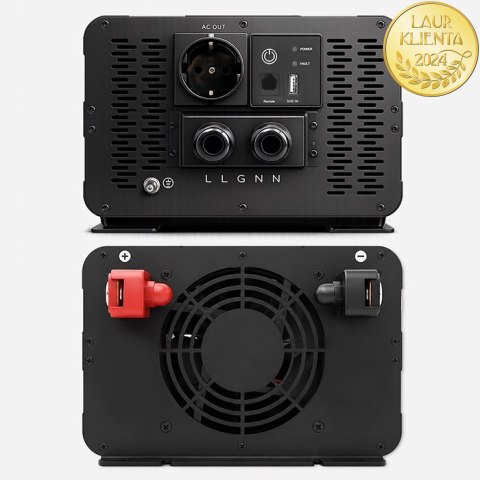 Qoltec Przetwornica napięcia Pure Sine Wave | 24V na 230V | 5000/10000W | USB | Kompatybilna z LiFePO4 GEL AGM