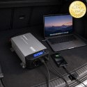 Qoltec Przetwornica napięcia Pure Sine Wave z UPS | 12V na 230V | 1000/2000W | LCD | USB | USB-C | Kompatybilna z LiFePO4 GEL AG