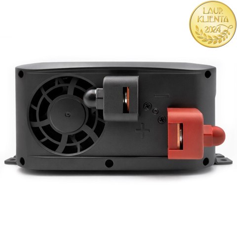 Qoltec Przetwornica napięcia Pure Sine Wave z UPS | 12V na 230V | 1000/2000W | LCD | USB | USB-C | Kompatybilna z LiFePO4 GEL AG