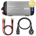 Qoltec Przetwornica napięcia Pure Sine Wave z UPS | 12V na 230V | 1000/2000W | LCD | USB | USB-C | Kompatybilna z LiFePO4 GEL AG