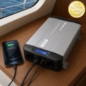 Qoltec Przetwornica napięcia Pure Sine Wave z UPS | 12V na 230V | 2000/4000W | LCD | USB | USB-C | Kompatybilna z LiFePO4 GEL AG