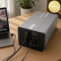 Qoltec Przetwornica napięcia Pure Sine Wave z UPS | 12V na 230V | 4000/8000W | USB | Kompatybilna z LiFePO4 GEL AGM