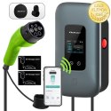 Qoltec Stacja ładowania EV Typ2 do samochodu elektrycznego i hybryd | 3 fazy | 22kW | 32A | Wi-fi | LCD | RFID | Smart life | T