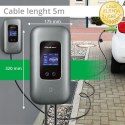 Qoltec Stacja ładowania EV Typ2 do samochodu elektrycznego i hybryd | 3 fazy | 22kW | 32A | Wi-fi | LCD | RFID | Smart life | T