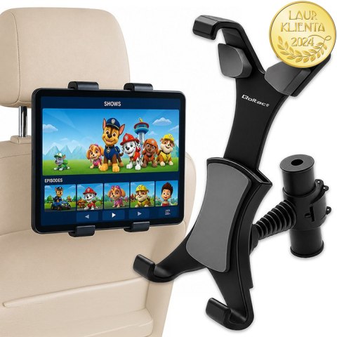 Qoltec Regulowany uchwyt samochodowy na zagłówek 7-10.1" | 125mm - 195mm | tablet