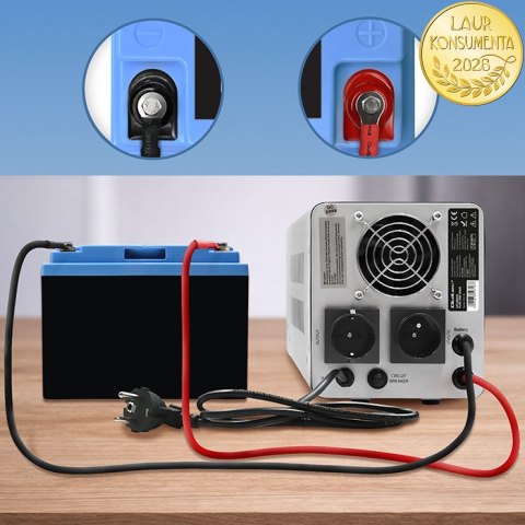 Qoltec Akumulator LiFePO4 Litowo-Żelazowo-Fosforanowy | 12.8V | 24Ah | 307.2Wh | BMS