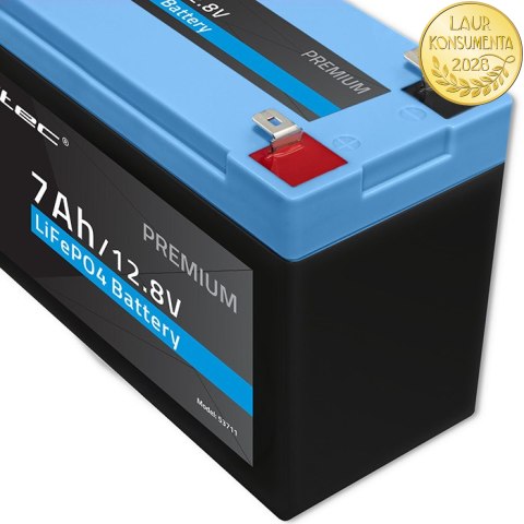Qoltec Akumulator LiFePO4 Litowo-Żelazowo-Fosforanowy | 12.8V | 7Ah | 89.6Wh | BMS